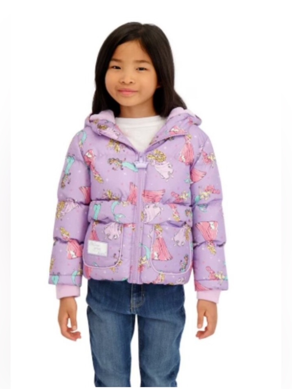 NWT Disney Princess Girls Puffer Jacket Size 2T